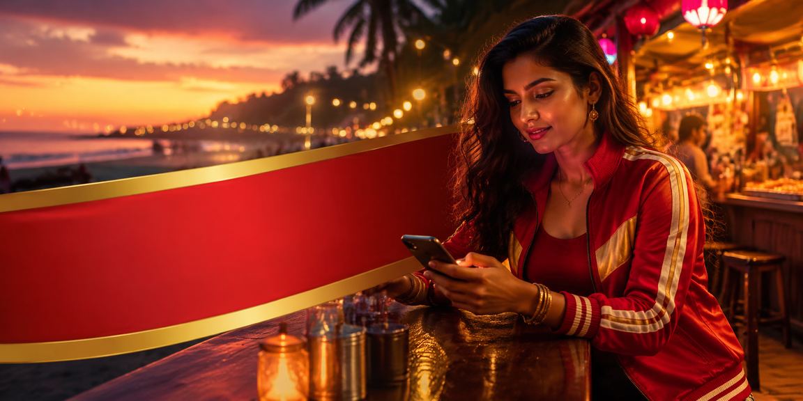 User logging into 22654 on mobile device by the beach